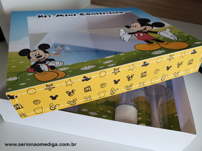 Caixa Kit Mini Confeiteiro Mickey